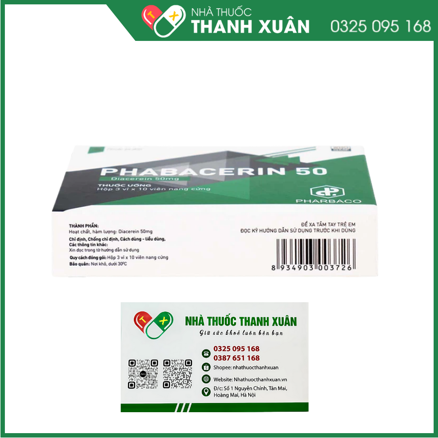 Phabacerin 50 điều trị thoái hóa khớp